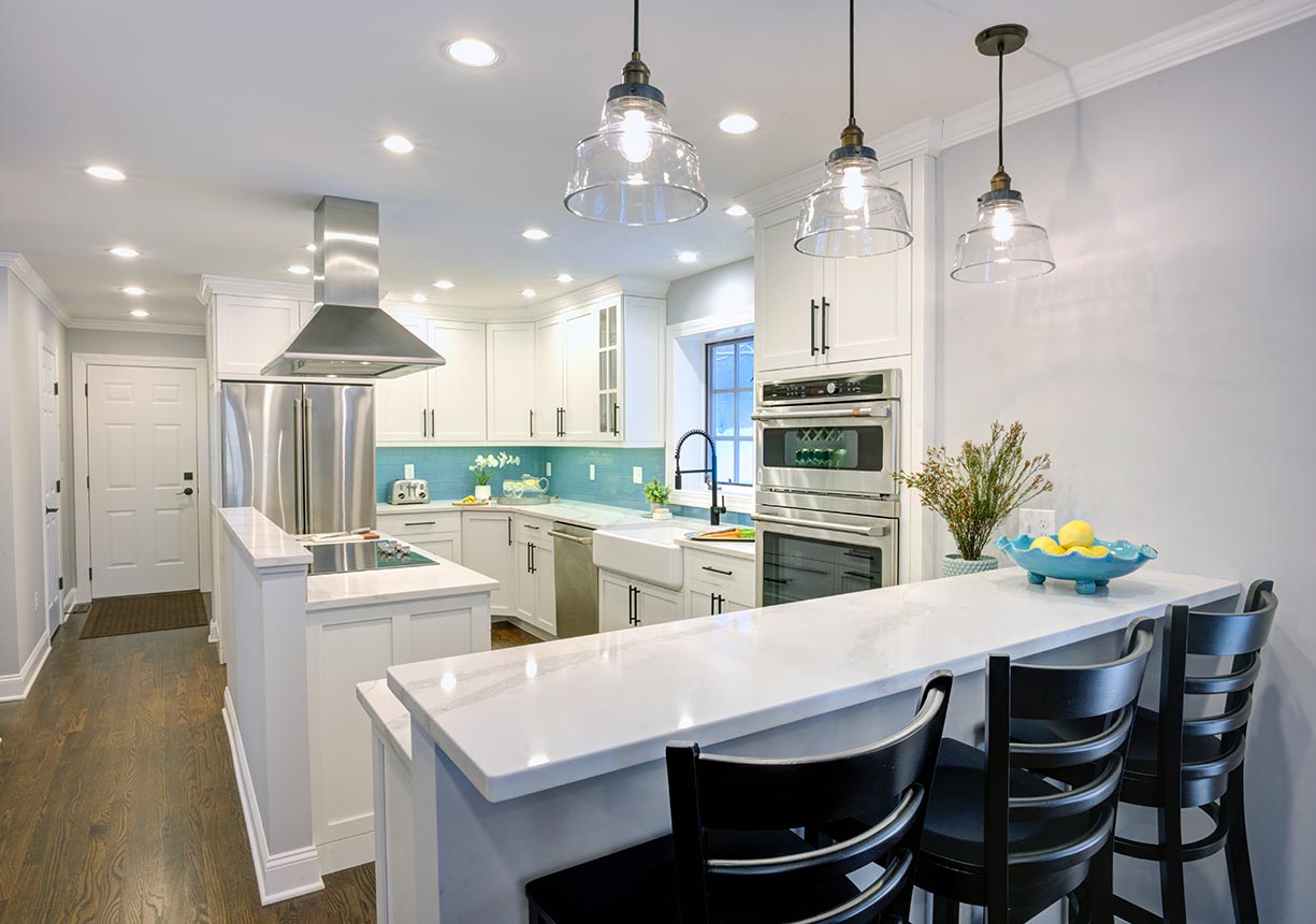 Monroe Coastal In Blue Kitchen